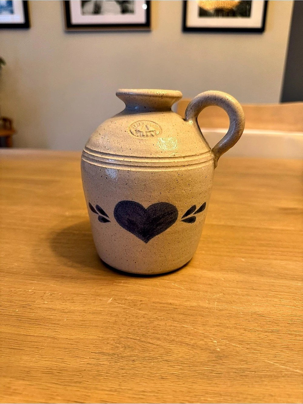 Vintage Pinewood Valley Pottery Jug With Heart Bottle